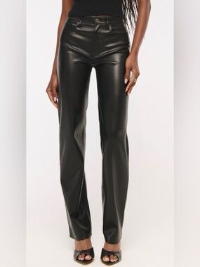 Like New Abercrombie & Fitch High Rise 90’s Relaxed Vegan Leather Pant - Sz 00